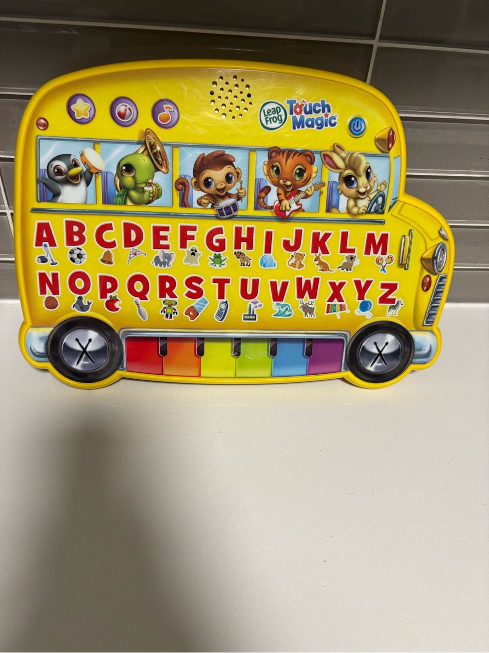 Touch Magic Yellow Alphabet Bus Toy